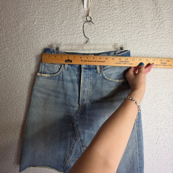 Citizens of Humanity Sz28 Vintage Denim Distressed washed grunge A line skirts - Picture 5 of 16